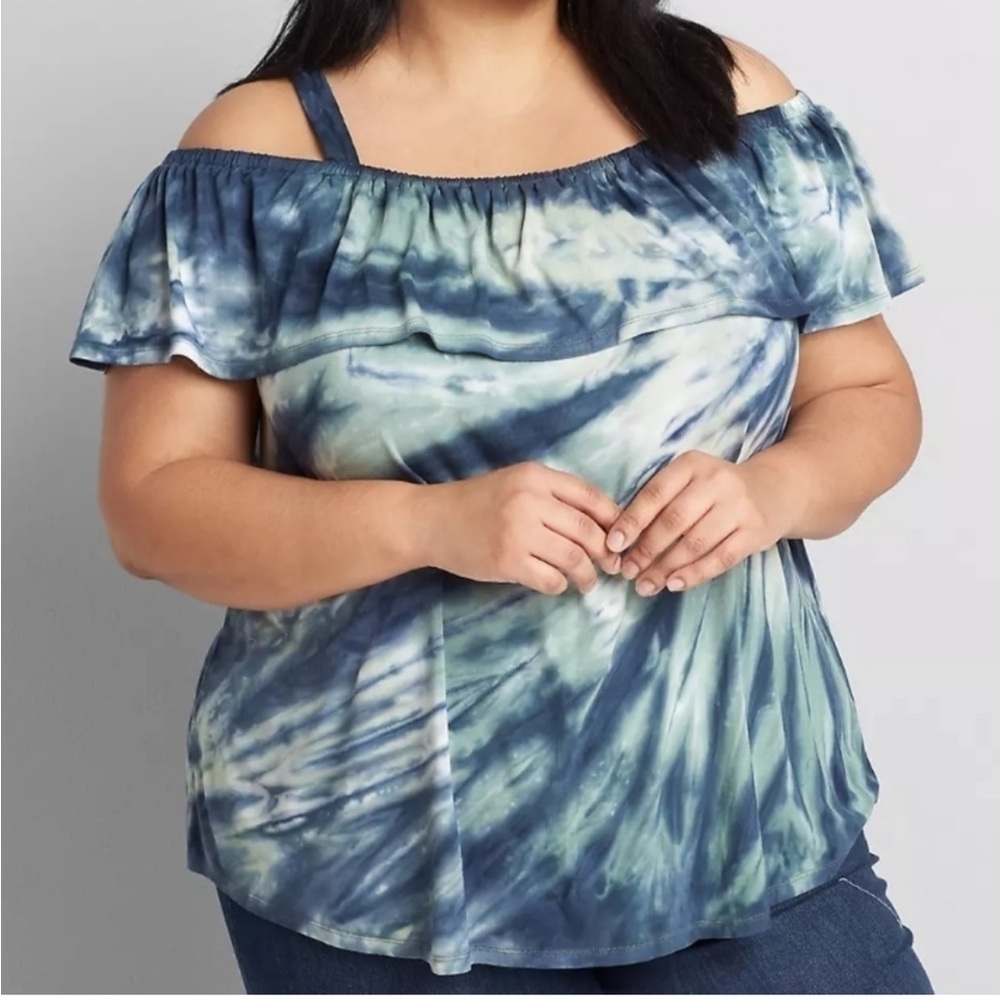 Lane Bryant Cold Shoulder Ruffle Top